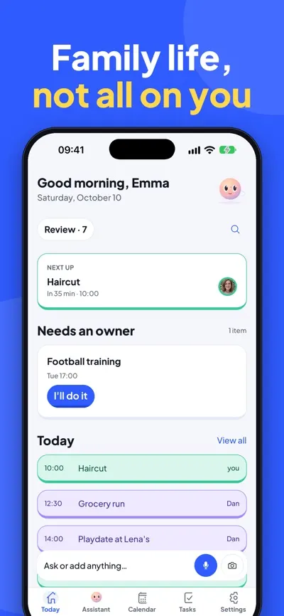 Screenshot der App Kessa: Familienassistent